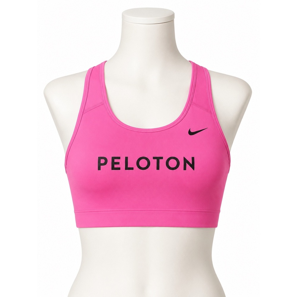 Nike Peloton Sports Bra Womens Small Pink Dri-FIT Racerback Athletic Barbiecore